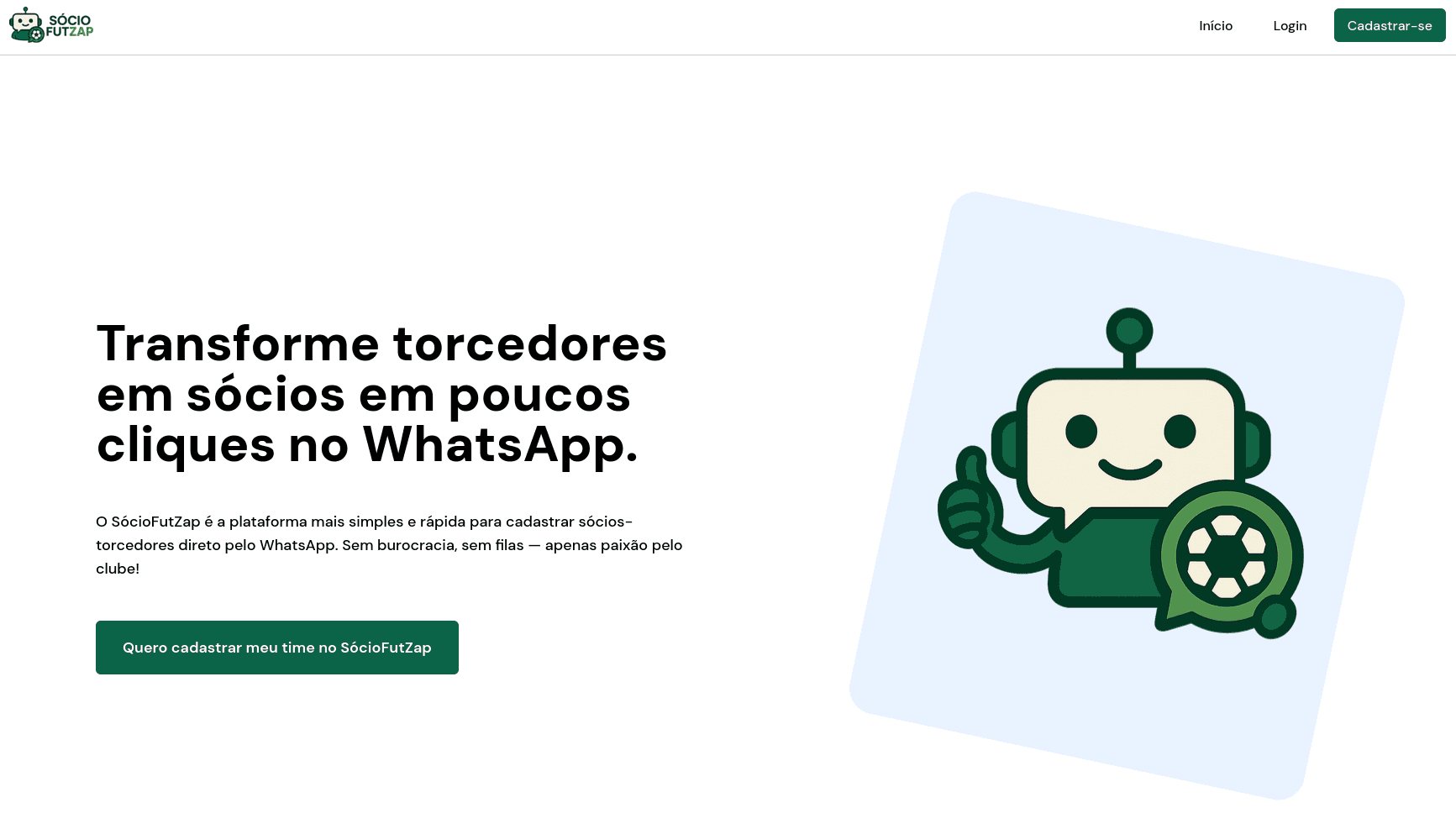Sócio FutZAP Website